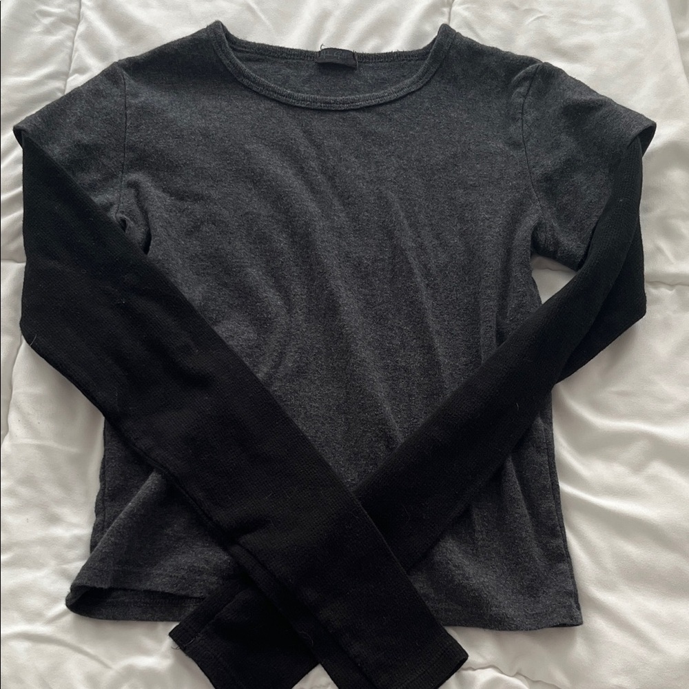 Brandy Melville 2 in 1 Black Long Sleeve Women's Top
